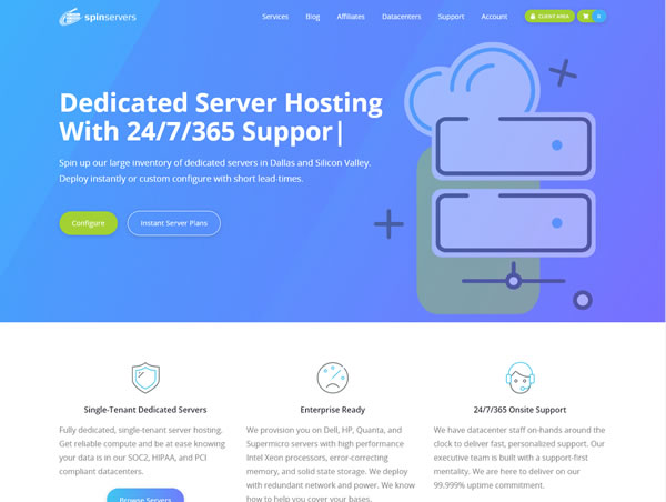 SpinServers八月促销:美国独立服务器$49/月起,10Gbps大带宽服务器,圣何塞/达拉斯机房插图 SpinServers八月促销:美国独立服务器$49/月起,10Gbps大带宽服务器,圣何塞/达拉斯机房插图